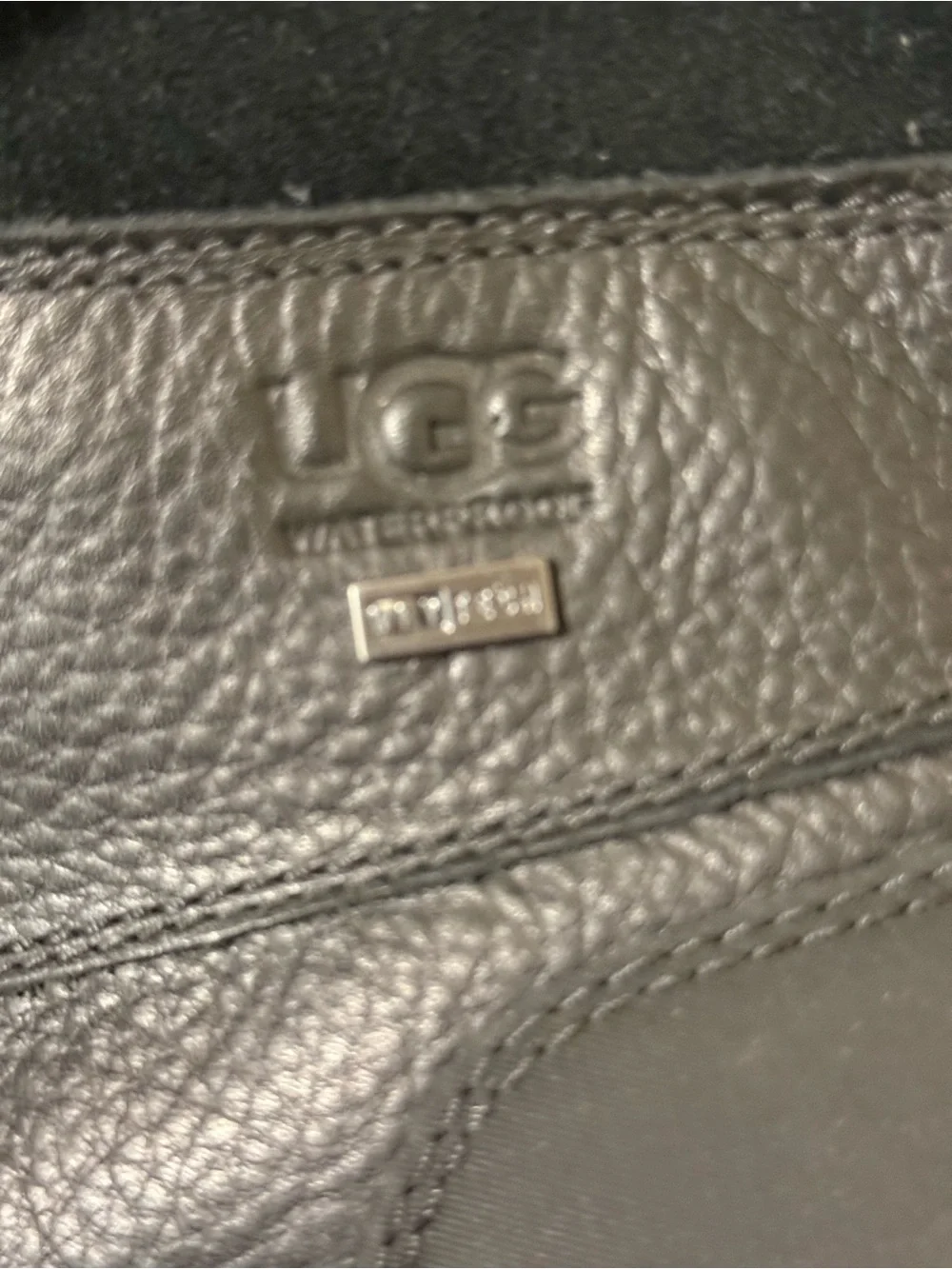 New UGG Adirondack shearling leather black boot